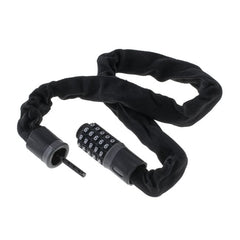 Antifurt bicicleta, Dispozitiv de blocare biciclete, Cifru cu 5 digits, lungime 90cm, culoare Neagra
