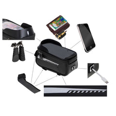 Suport Telefon IMPERMEABIL tip Geanta, montaj pe Motocicleta sau Bicicleta