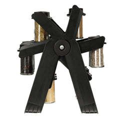 Organizator de condimente cu 18 containere cu suport rotativ pentru bucatarie, culoare neagra