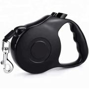 Lesa Retractabila Automata cu carabina pentru caini, lungime sfoara 5m, culoare Neagra